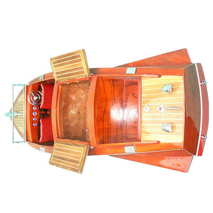 9" Unfinished Wood Hand Painted Model Boat HomeRoots