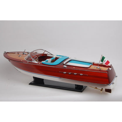 10" Unfinished Wood Hand Painted Model Boat HomeRoots
