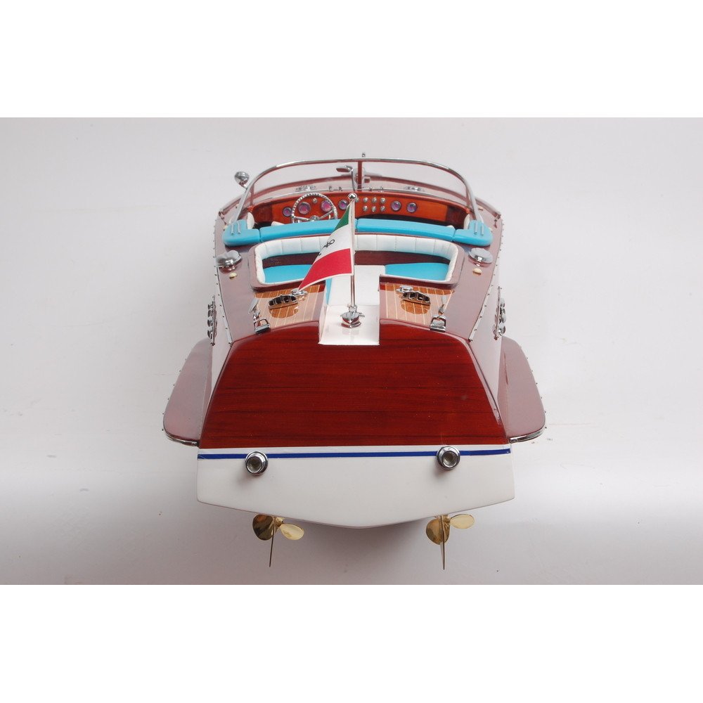 10" Unfinished Wood Hand Painted Model Boat HomeRoots