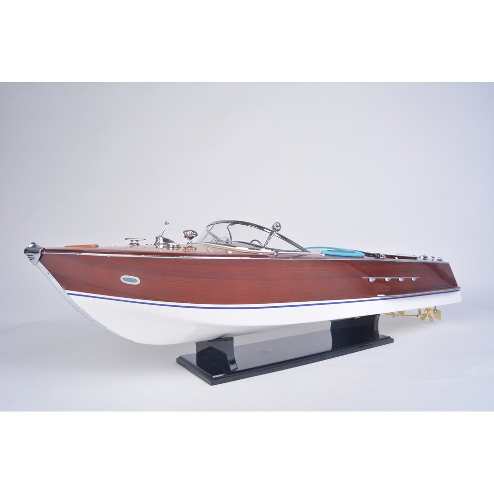 10" Unfinished Wood Hand Painted Model Boat HomeRoots