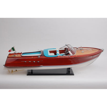 10" Unfinished Wood Hand Painted Model Boat HomeRoots