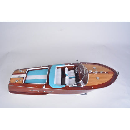 10" Unfinished Wood Hand Painted Model Boat HomeRoots