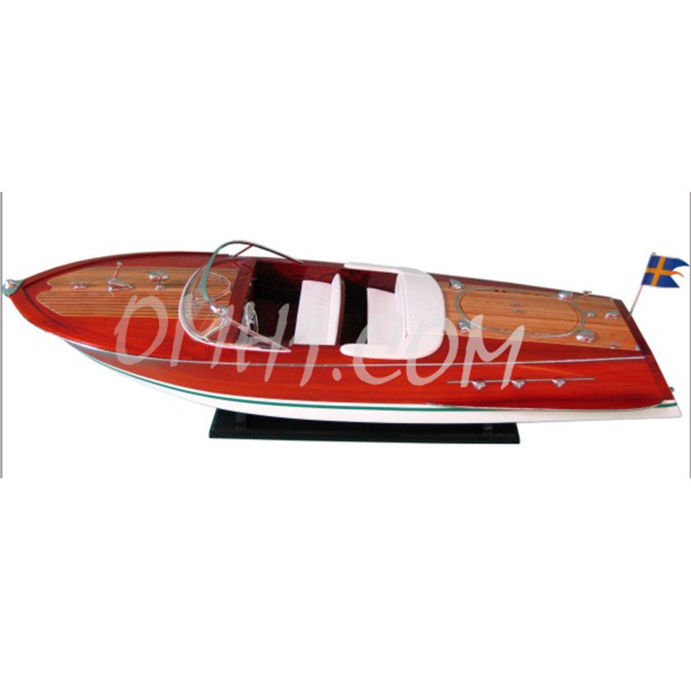 10" Unfinished Wood Hand Painted Model Boat HomeRoots