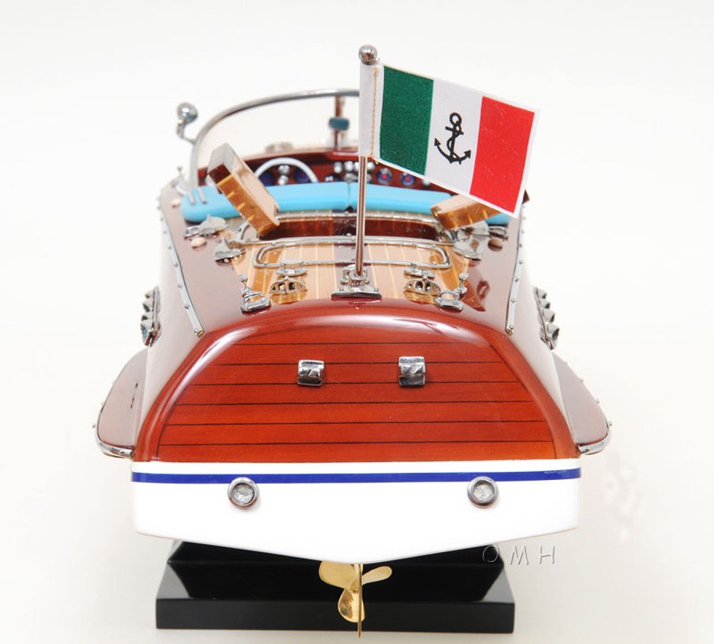 8" Unfinished Wood Hand Painted Model Boat HomeRoots
