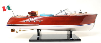 8" Unfinished Wood Hand Painted Model Boat HomeRoots