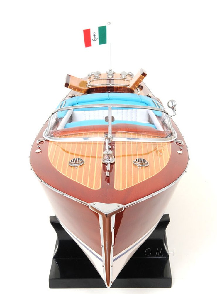 8" Unfinished Wood Hand Painted Model Boat HomeRoots