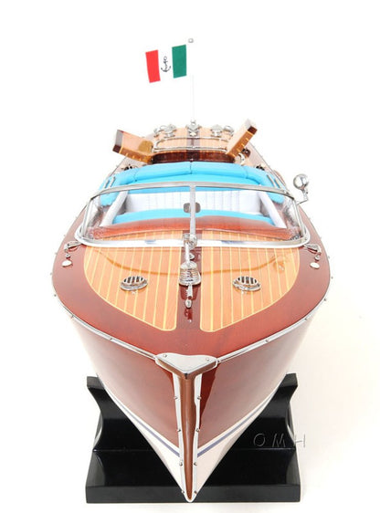 8" Unfinished Wood Hand Painted Model Boat HomeRoots