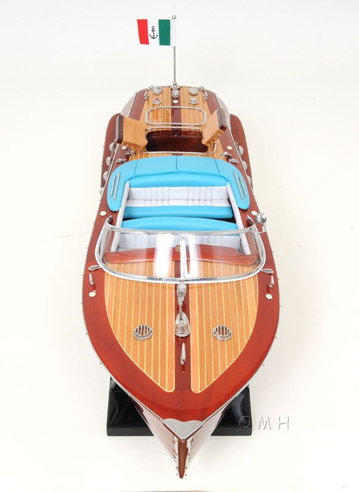 8" Unfinished Wood Hand Painted Model Boat HomeRoots