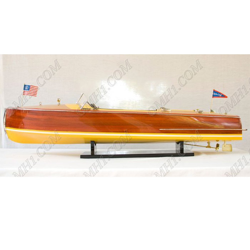 10" Unfinished Wood Hand Painted Model Boat HomeRoots