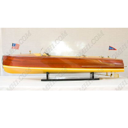 10" Unfinished Wood Hand Painted Model Boat HomeRoots