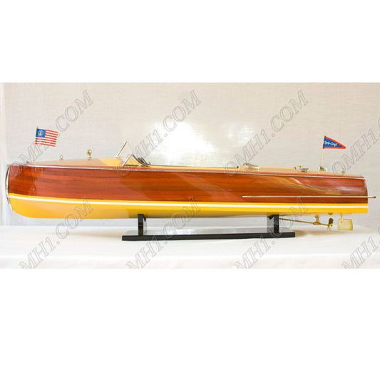 10" Unfinished Wood Hand Painted Model Boat HomeRoots