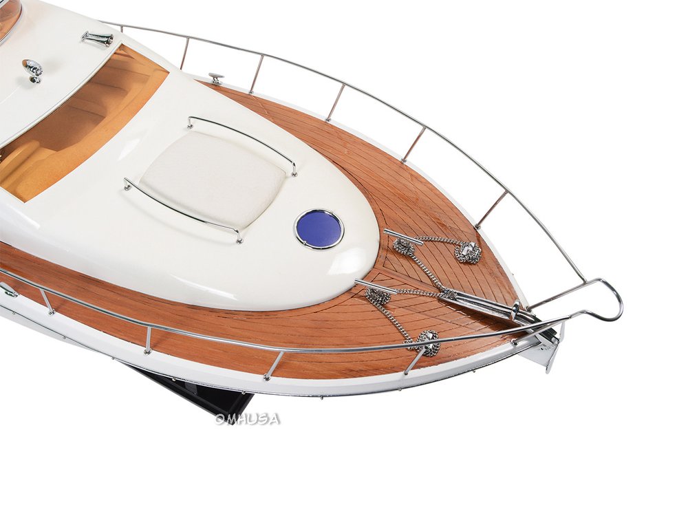 14" Unfinished Wood Hand Painted Model Boat HomeRoots