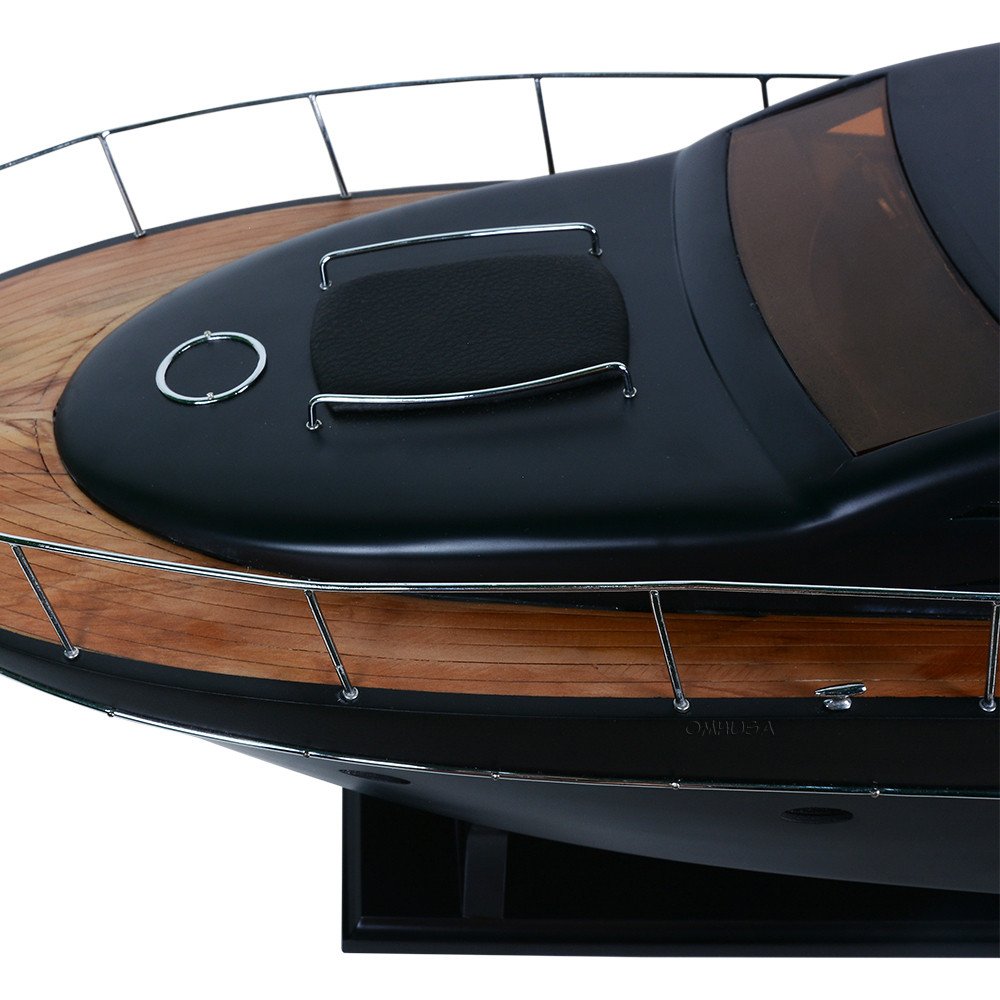 11" Unfinished Wood Hand Painted Model Boat HomeRoots