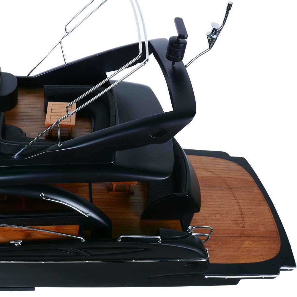 11" Unfinished Wood Hand Painted Model Boat HomeRoots