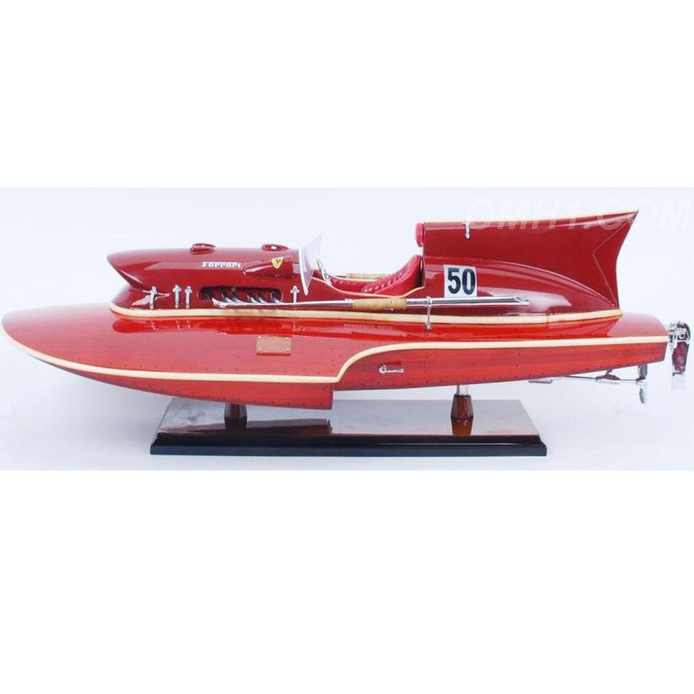 6" Unfinished Wood Hand Painted Model Boat HomeRoots