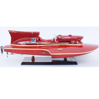 6" Unfinished Wood Hand Painted Model Boat HomeRoots