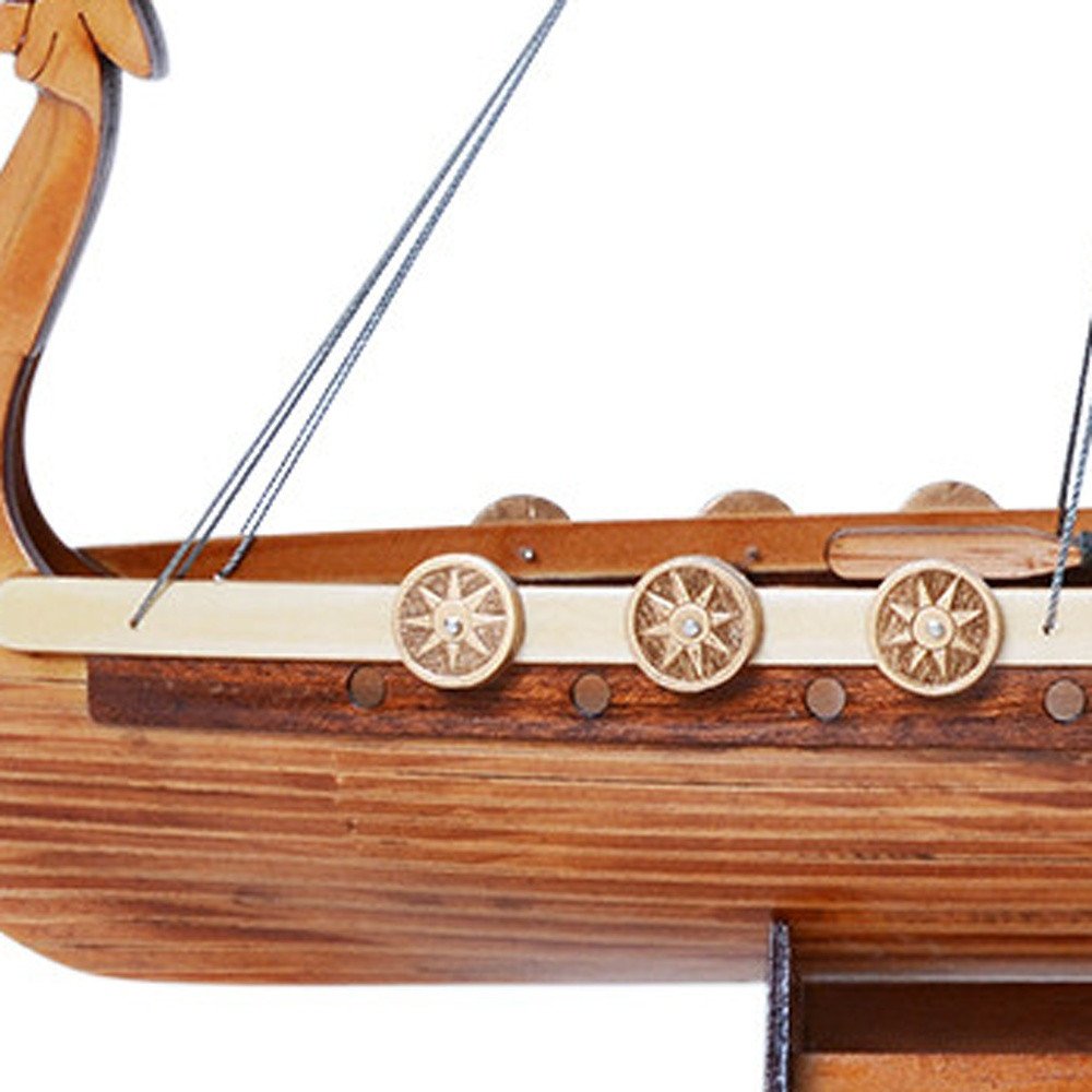 10" Unfinished Wood Hand Painted Model Boat HomeRoots