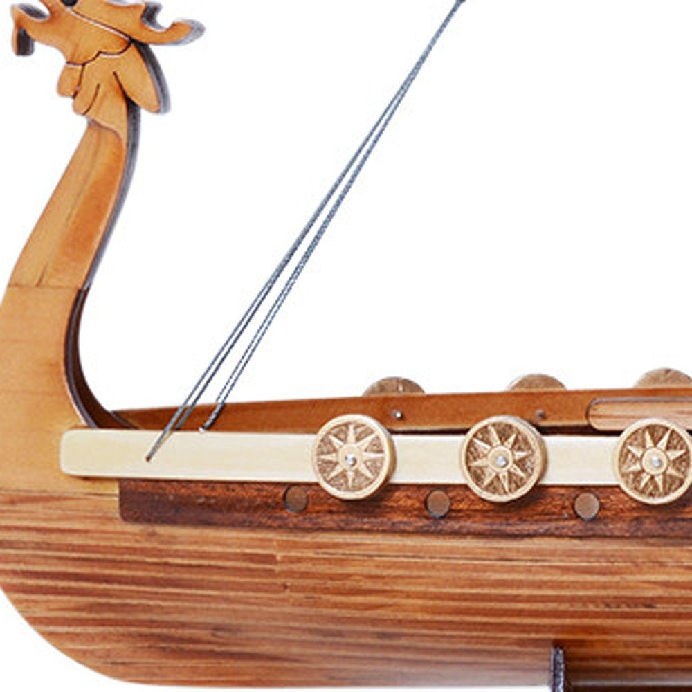 10" Unfinished Wood Hand Painted Model Boat HomeRoots
