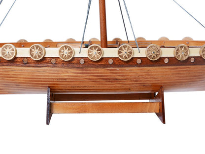 10" Unfinished Wood Hand Painted Model Boat HomeRoots