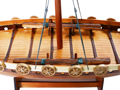 10" Unfinished Wood Hand Painted Model Boat HomeRoots