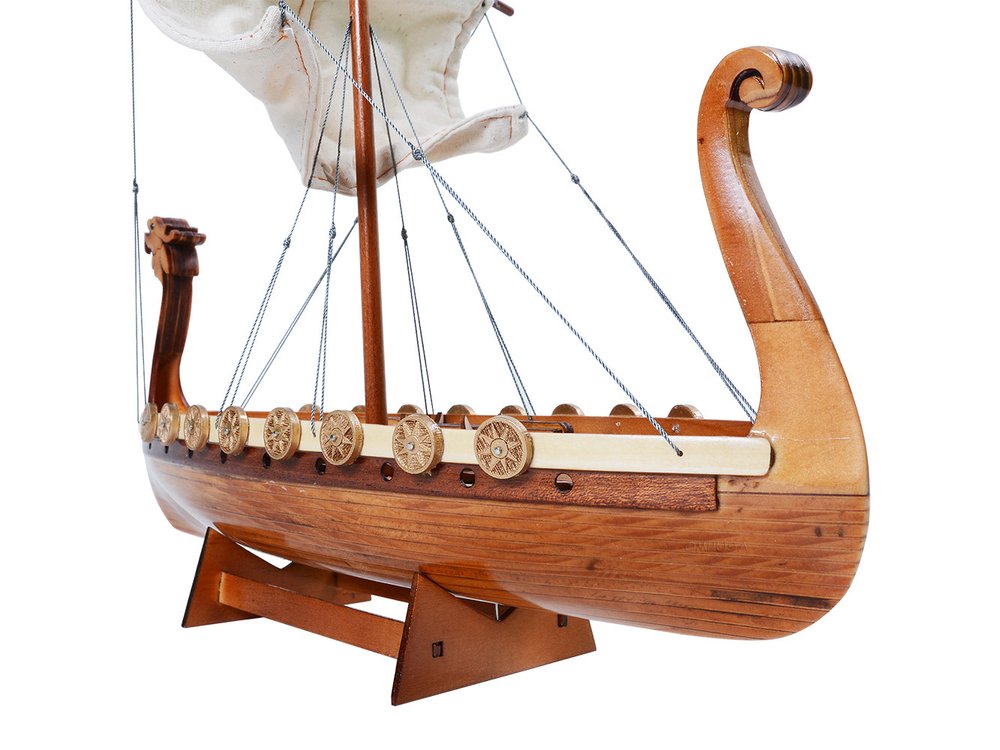 10" Unfinished Wood Hand Painted Model Boat HomeRoots