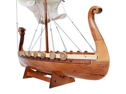 10" Unfinished Wood Hand Painted Model Boat HomeRoots