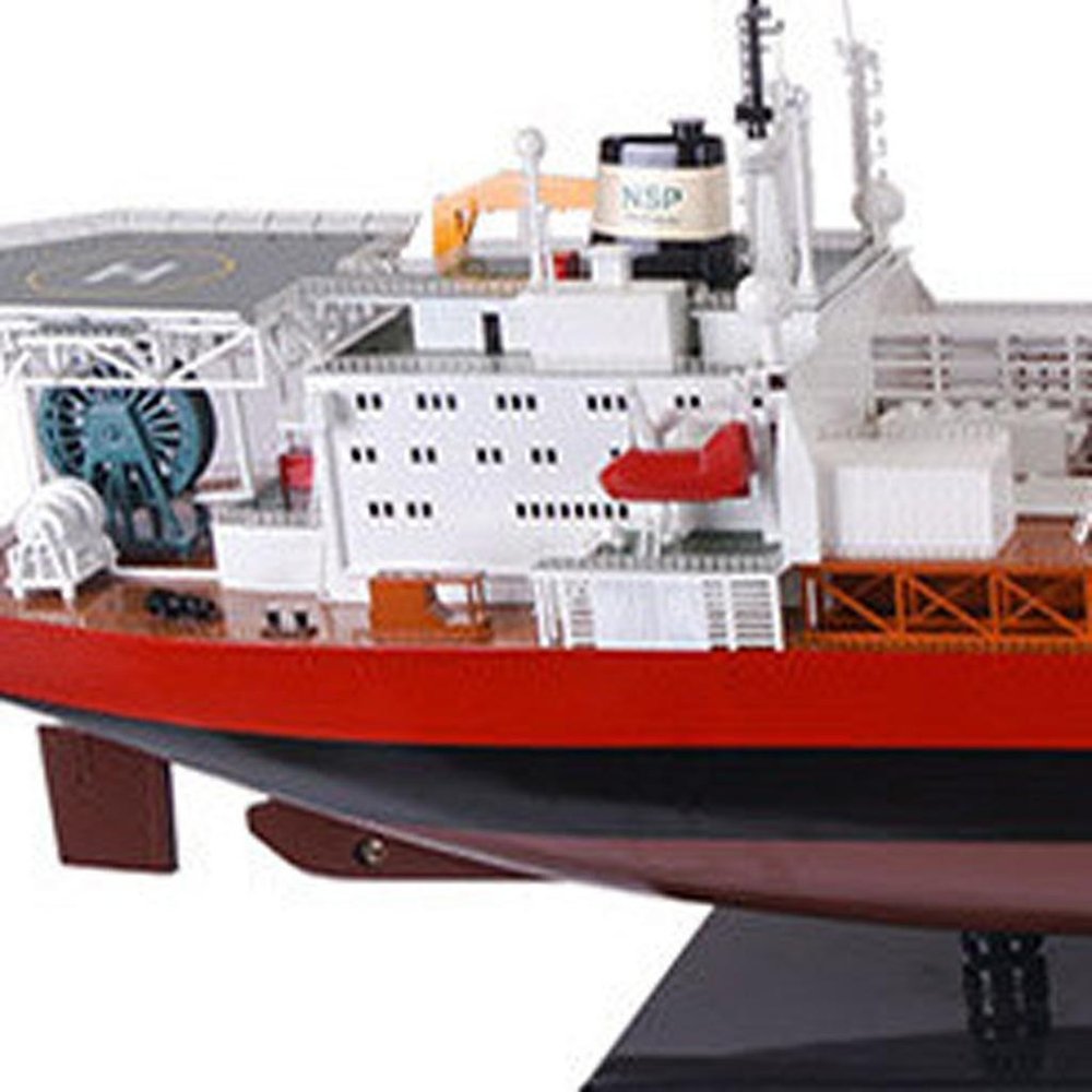 10" Unfinished Wood Hand Painted Model Boat HomeRoots