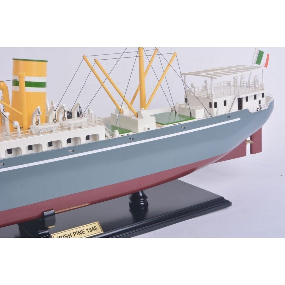 10" Unfinished Wood Hand Painted Model Boat HomeRoots