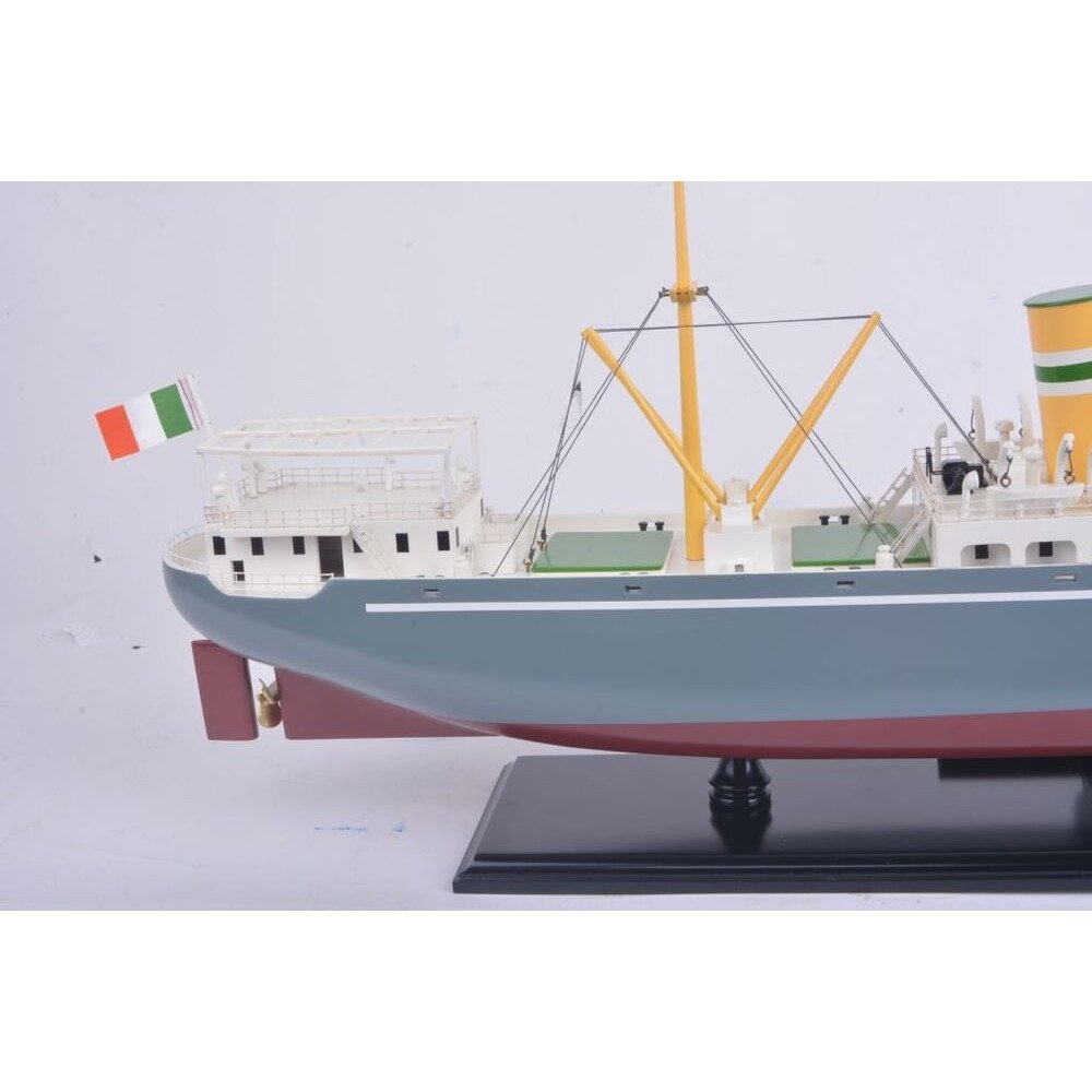 10" Unfinished Wood Hand Painted Model Boat HomeRoots