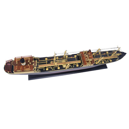 10" Unfinished Wood Hand Painted Model Boat HomeRoots