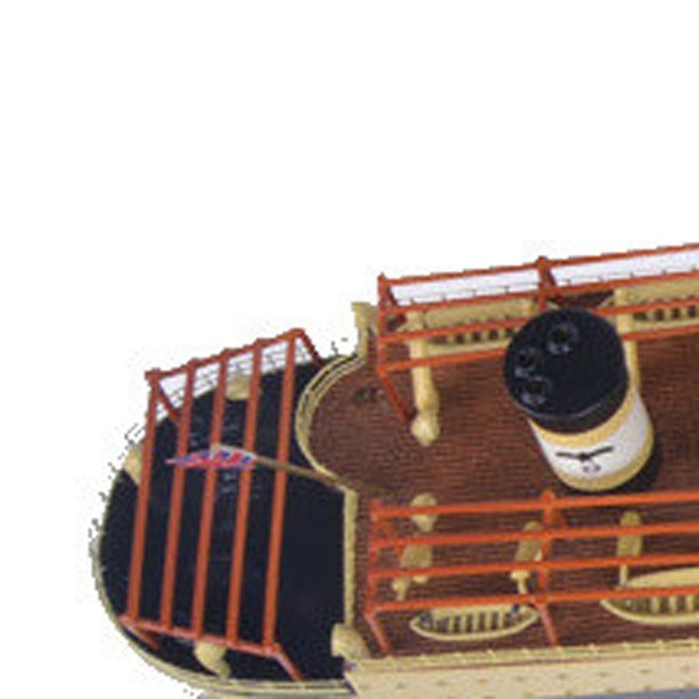 10" Unfinished Wood Hand Painted Model Boat HomeRoots