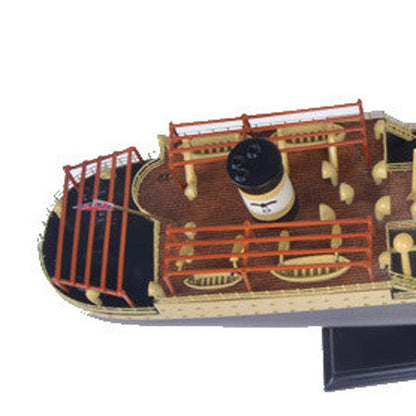 10" Unfinished Wood Hand Painted Model Boat HomeRoots