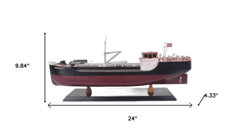 10" Unfinished Wood Hand Painted Model Boat HomeRoots