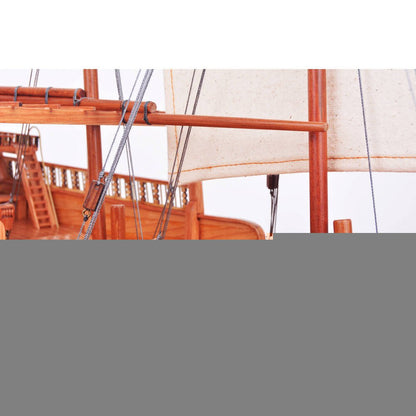 18" Unfinished Wood Hand Painted Model Boat HomeRoots