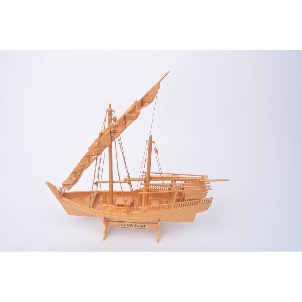 11" Unfinished Wood Hand Painted Model Boat HomeRoots