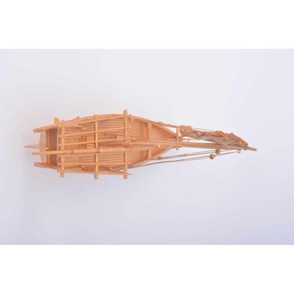 11" Unfinished Wood Hand Painted Model Boat HomeRoots