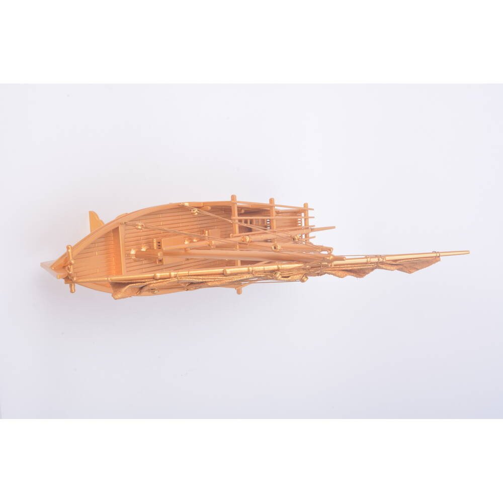 11" Unfinished Wood Hand Painted Model Boat HomeRoots