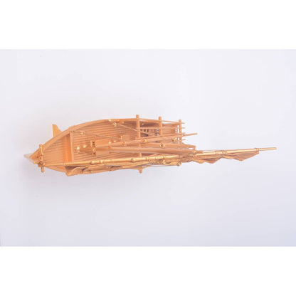 11" Unfinished Wood Hand Painted Model Boat HomeRoots