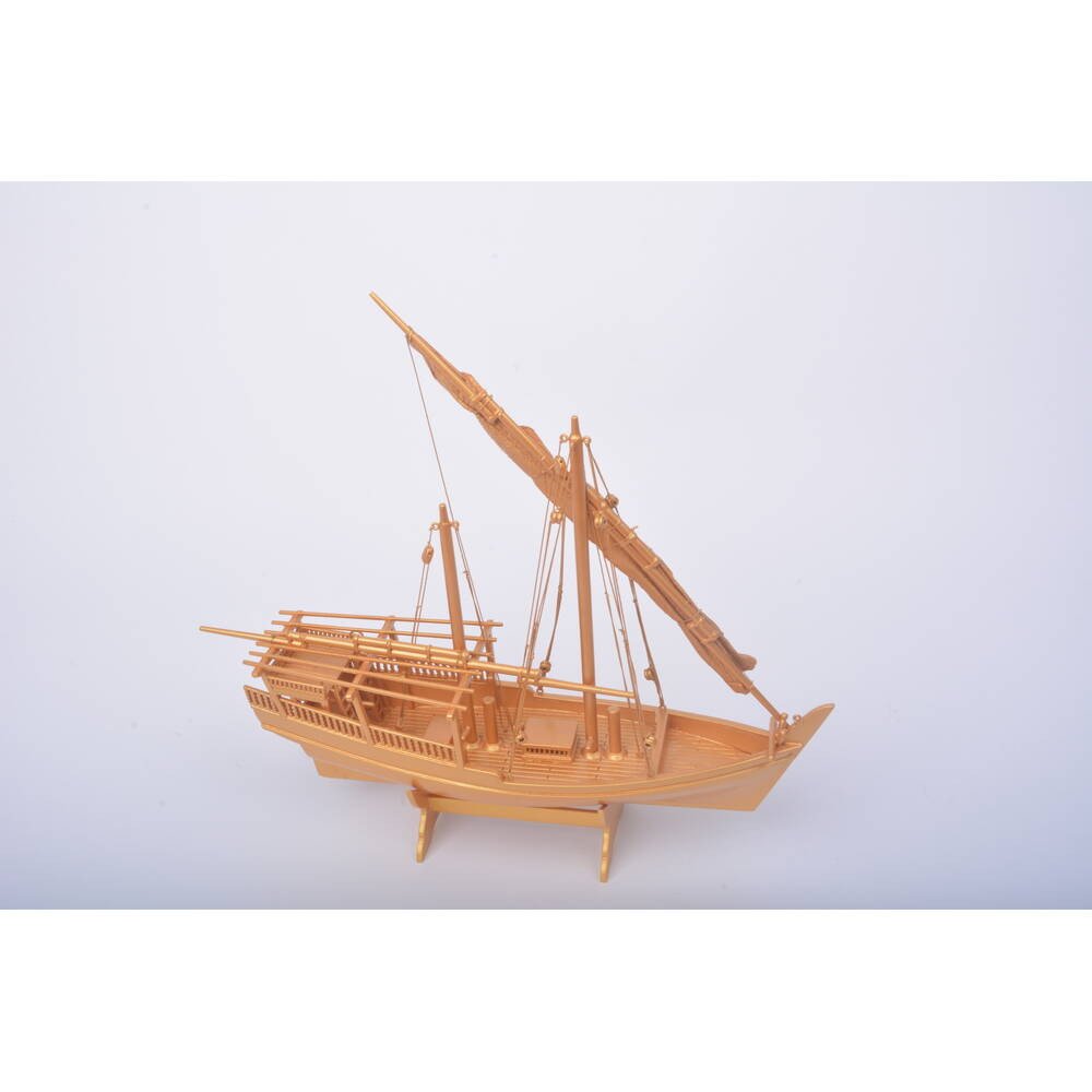 11" Unfinished Wood Hand Painted Model Boat HomeRoots