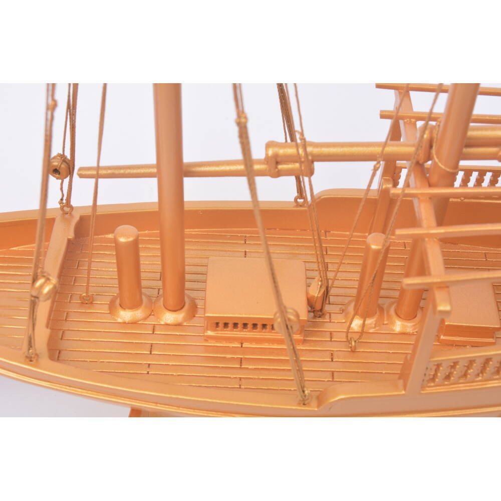 11" Unfinished Wood Hand Painted Model Boat HomeRoots