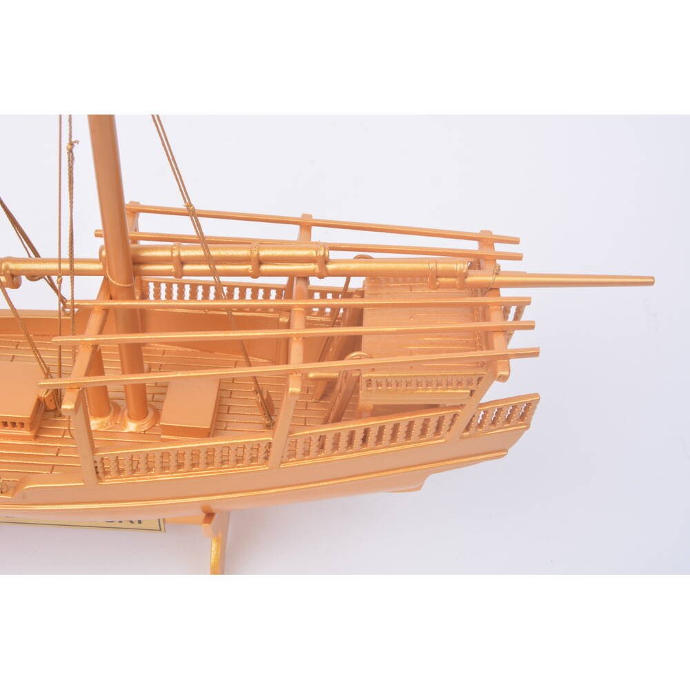 11" Unfinished Wood Hand Painted Model Boat HomeRoots