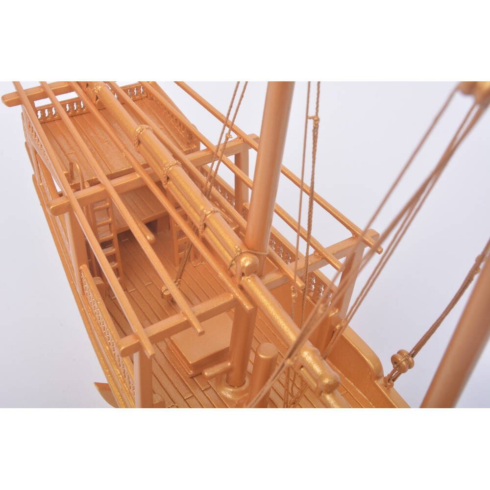 11" Unfinished Wood Hand Painted Model Boat HomeRoots