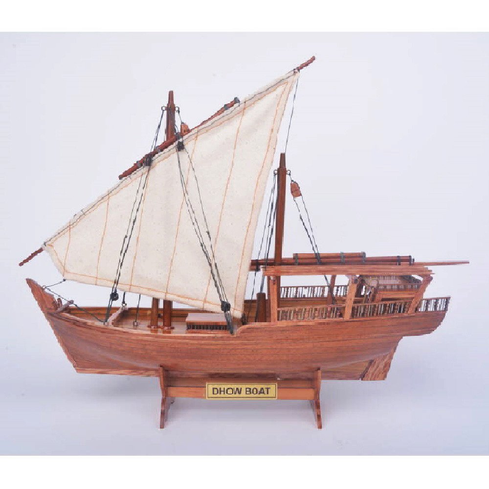 11" Unfinished Wood Hand Painted Model Boat HomeRoots
