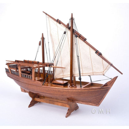 11" Unfinished Wood Hand Painted Model Boat HomeRoots