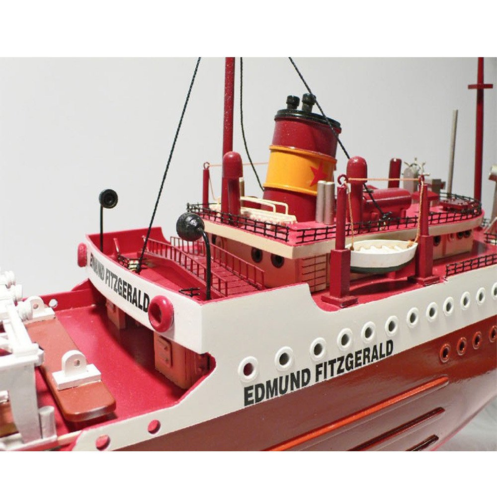 9" Unfinished Wood Hand Painted Model Boat HomeRoots