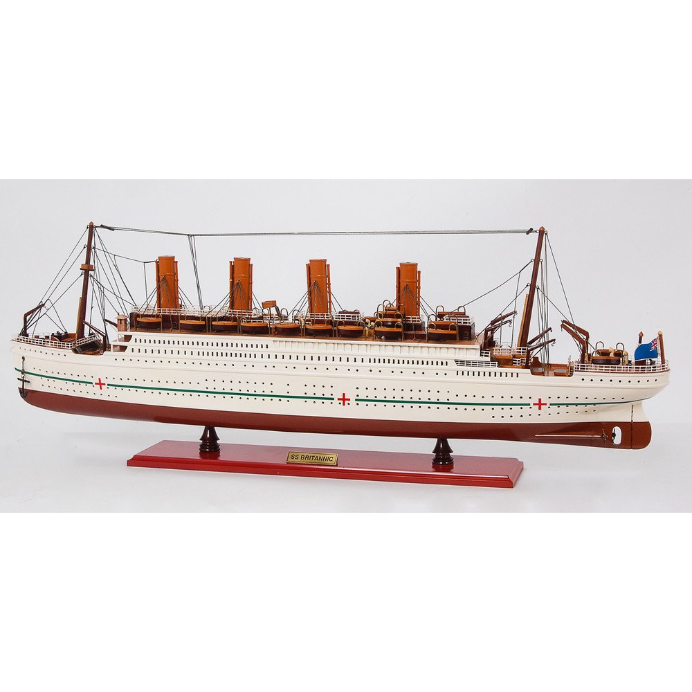 13" Unfinished Wood Hand Painted Model Boat HomeRoots