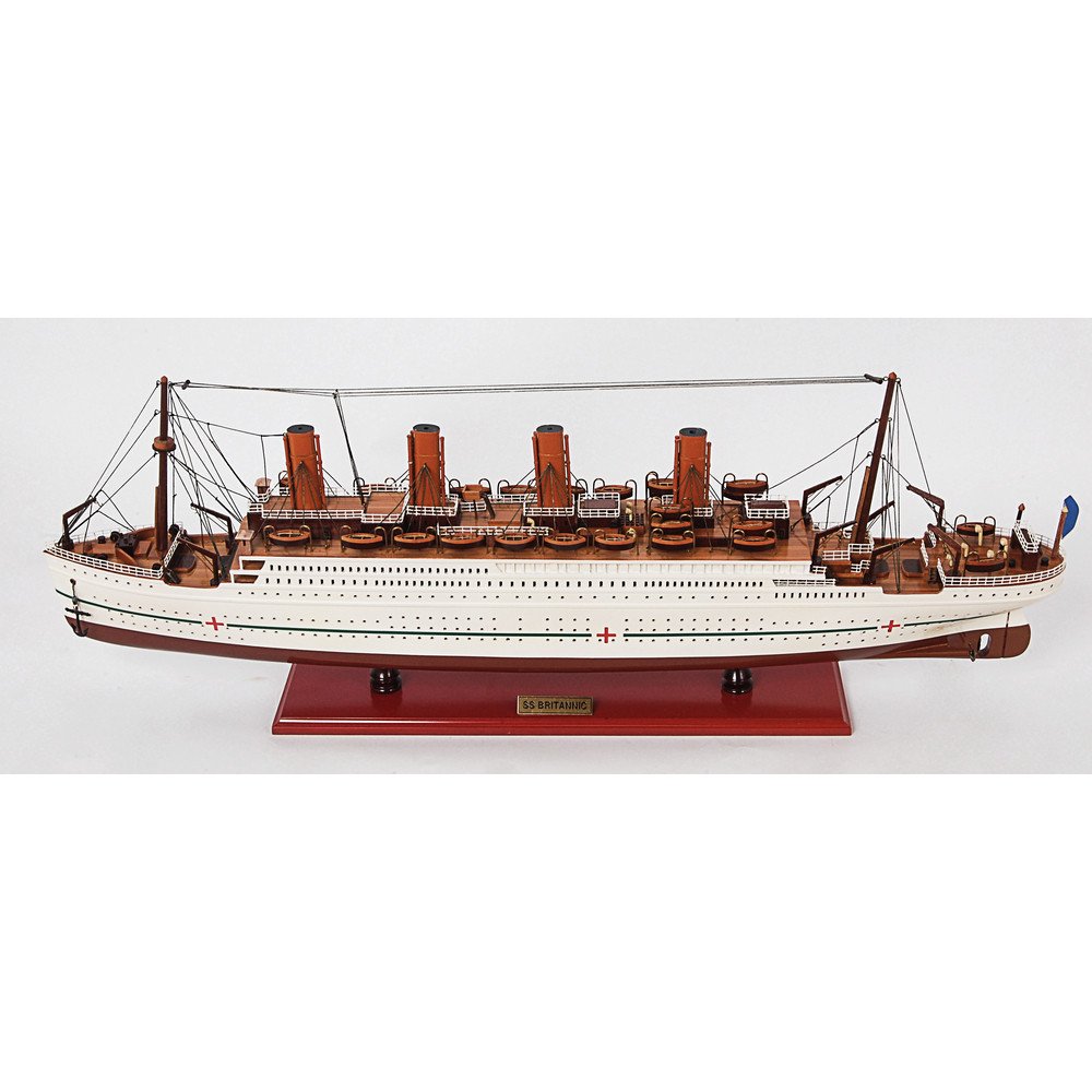 13" Unfinished Wood Hand Painted Model Boat HomeRoots