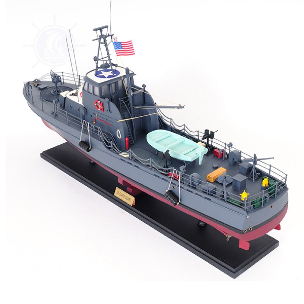 17" Unfinished Wood Hand Painted Model Boat HomeRoots
