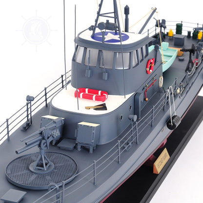 17" Unfinished Wood Hand Painted Model Boat HomeRoots