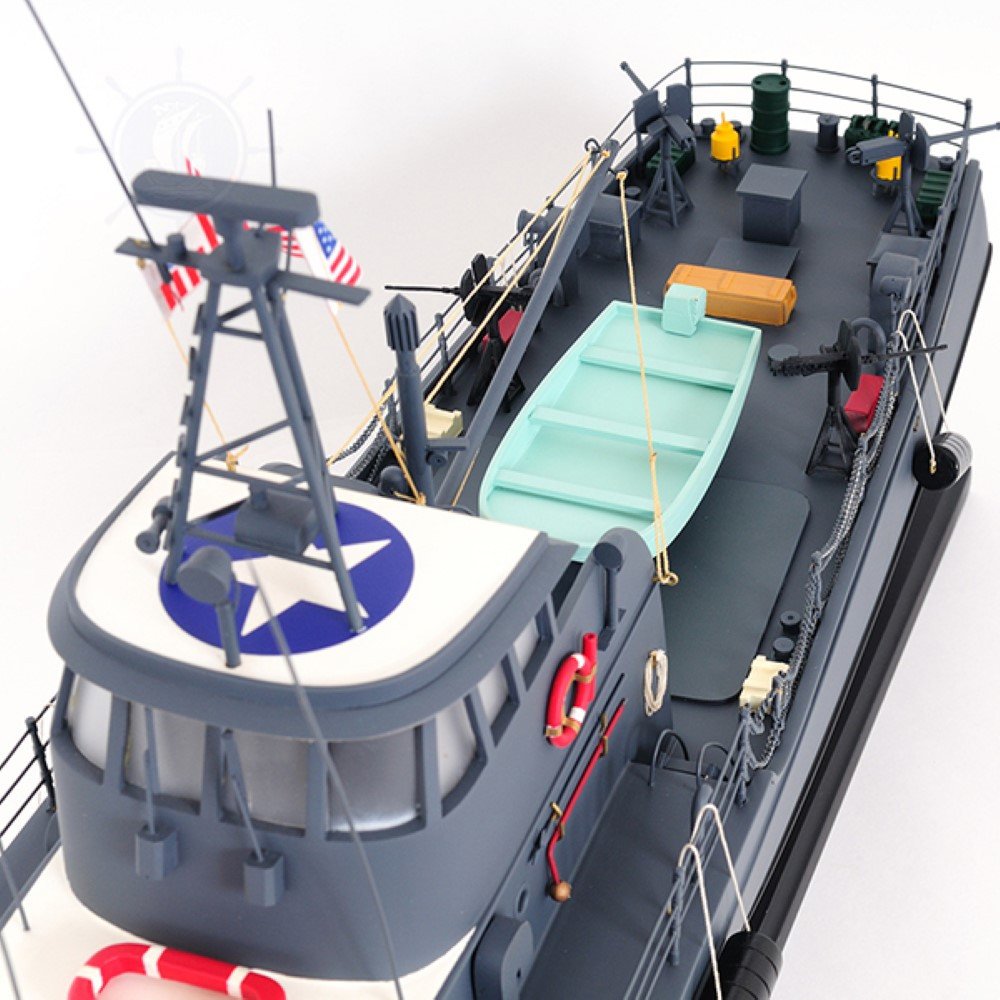 17" Unfinished Wood Hand Painted Model Boat HomeRoots